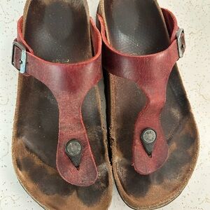 Birkenstock Gizeh Red and Sandals